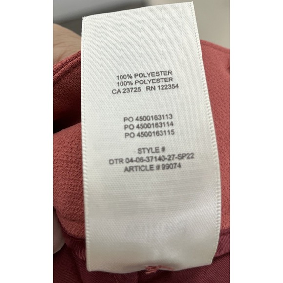 Aritzia Wilfred NWT Tie Front Pants Warm Sienna Red Rouge Sienna Chaud Women's 4 - Picture 11 of 11